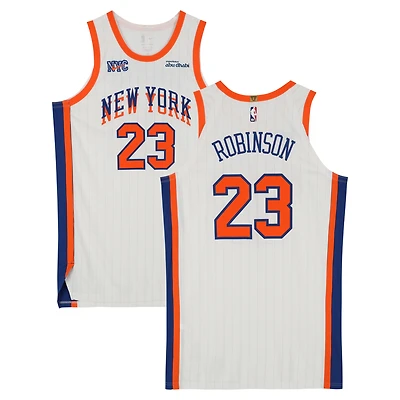 Mitchell Robinson New York Knicks Game-Used #23 White Nike City Edition Jersey vs. Phoenix Suns on April 6, 2025 - Size 52+6