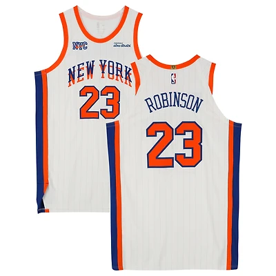 Mitchell Robinson New York Knicks Game-Used #23 White Nike City Edition Jersey vs. Cleveland Cavaliers on April 11, 2025 - Size 52+6