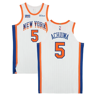 Precious Achiuwa New York Knicks Game-Used #5 White Nike City Edition Jersey vs. Washington Wizards on March 22, 2025 - Size 50+4