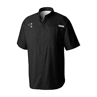 Men's Columbia Black Indianapolis Colts Throwback Logo Tamiami Omni-Shade Button-Down Shirt