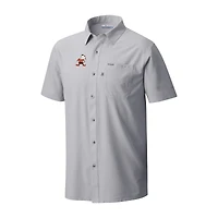 Men's Columbia Cleveland Browns Slack Tide Omni-Wick Throwback Logo Button-Up Camp Shirt