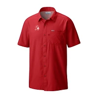 Men's Columbia Tampa Bay Buccaneers Slack Tide Omni-Wick Throwback Logo Button-Up Camp Shirt