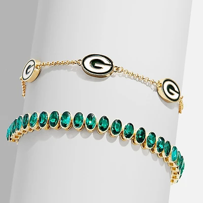 BaubleBar Green Bay Packers Set of Two Tennis Bracelets