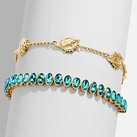 BaubleBar Miami Dolphins Set of Two Tennis Bracelets