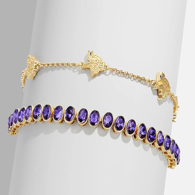 BaubleBar Minnesota Vikings Set of Two Tennis Bracelets
