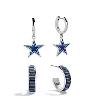BaubleBar Dallas Cowboys Baguette Hoop Earring Set of 2