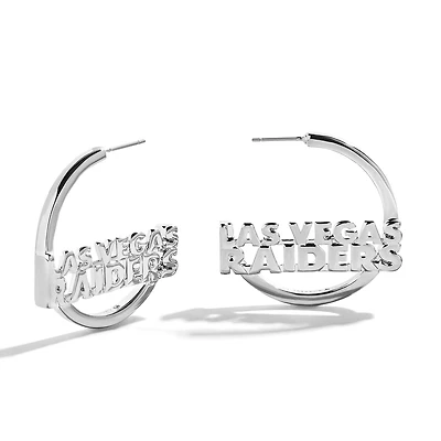 BaubleBar Las Vegas Raiders Wordmark Hoop Earrings