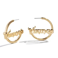 BaubleBar Minnesota Vikings Wordmark Hoop Earrings
