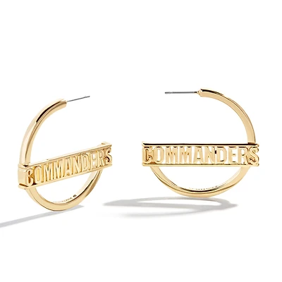 BaubleBar Washington Commanders Wordmark Hoop Earrings
