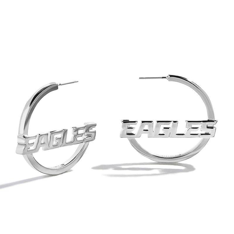 BaubleBar Philadelphia Eagles Wordmark Hoop Earrings