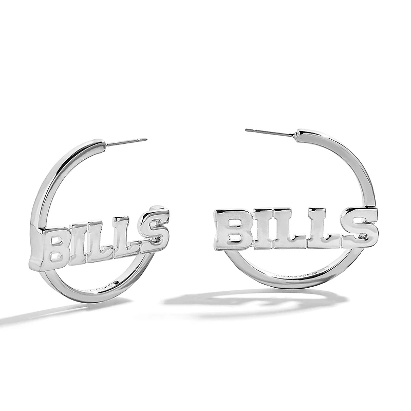 BaubleBar Buffalo Bills Wordmark Hoop Earrings