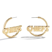 BaubleBar Kansas City Chiefs Wordmark Hoop Earrings