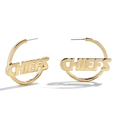 BaubleBar Kansas City Chiefs Wordmark Hoop Earrings