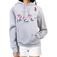 Women's G-III 4Her by Carl Banks Heather Gray Boston Red Sox Shadow Logo Graphic Pullover Hoodie