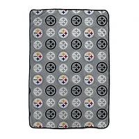 Pegasus Pittsburgh Steelers 66" x 95" Oversized Logo Roll Ultra Cozy Blanket