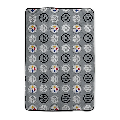 Pegasus Pittsburgh Steelers 66" x 95" Oversized Logo Roll Ultra Cozy Blanket