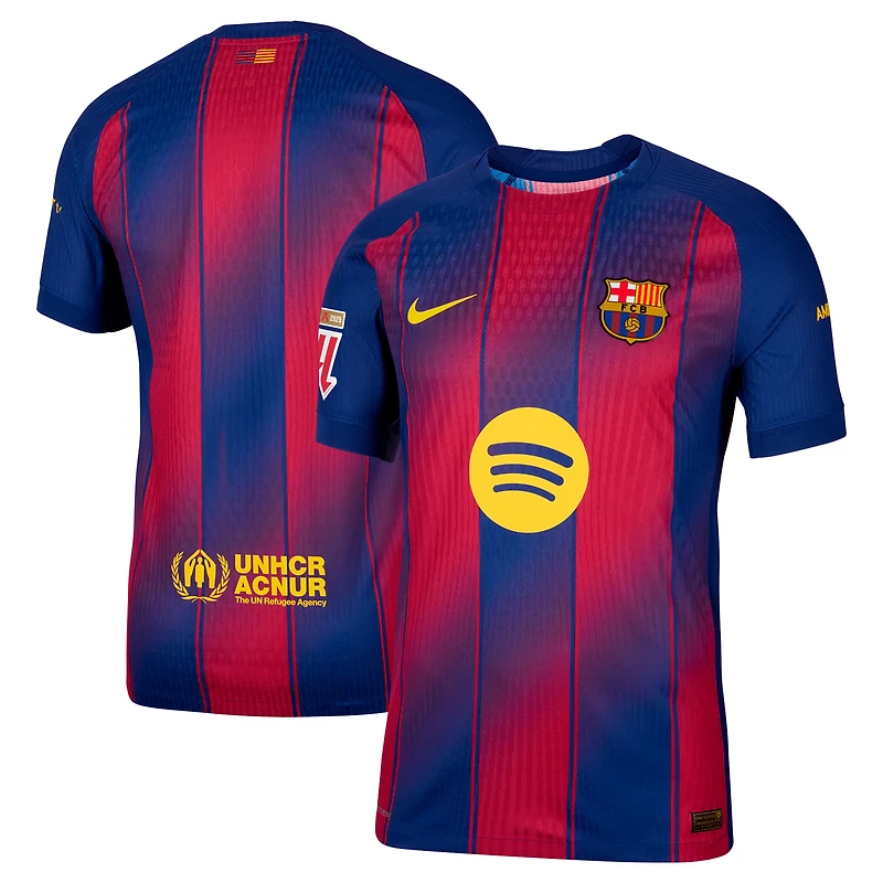 Men's Nike  Navy Barcelona 2025/26 Home Authentic Jersey with Patch