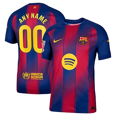 Men's Nike  Navy Barcelona 2025/26 Home Authentic Custom Jersey