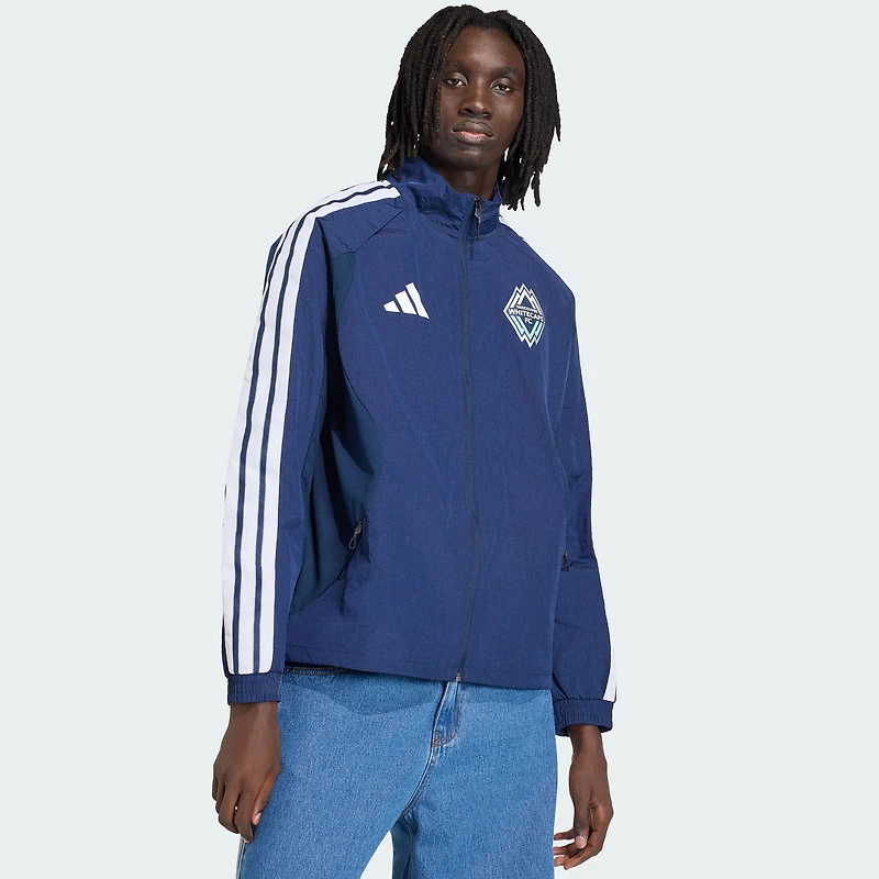 Men's adidas Blue Vancouver Whitecaps FC 2026 Anthem Raglan Full-Zip Jacket
