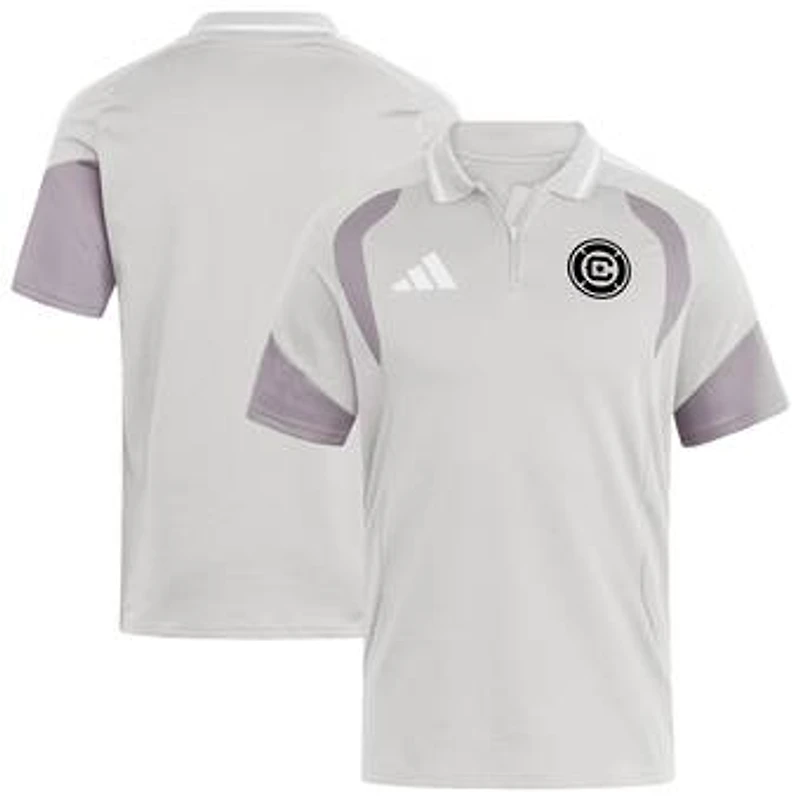 Men's adidas Silver Chicago Fire 2026 Tiro Competition Polo
