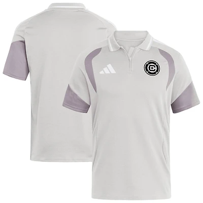 Men's adidas Silver Chicago Fire 2026 Tiro Competition Polo