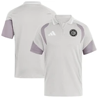 Men's adidas Silver Chicago Fire 2026 Tiro Competition Polo