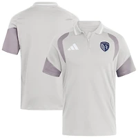 Men's adidas Silver Sporting Kansas City 2026 Tiro Competition Polo