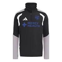Men's adidas  Black FC Cincinnati Competition Winterized Hooded Quarter-Zip Top