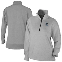 Women's Columbia Gray Miami Marlins Birchwood Hills Quarter-Zip Pullover