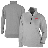 Women's Columbia Gray Minnesota Twins Birchwood Hills Quarter-Zip Pullover