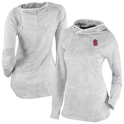 Women's Columbia White St. Louis Cardinals Omni-Wick Sunday Ball Raglan Pullover Hoodie