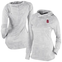 Women's Columbia White St. Louis Cardinals Omni-Wick Sunday Ball Raglan Pullover Hoodie