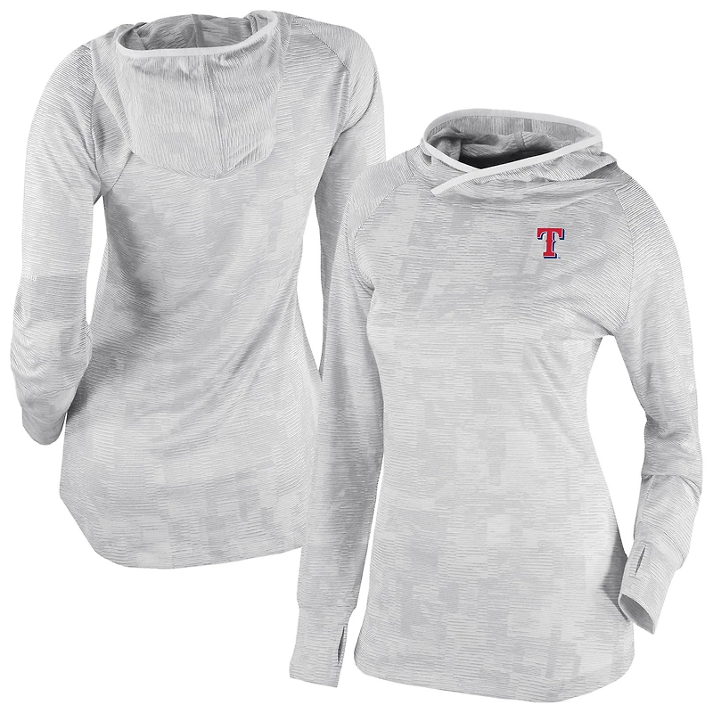 Women's Columbia White Texas Rangers Omni-Wick Sunday Ball Raglan Pullover Hoodie