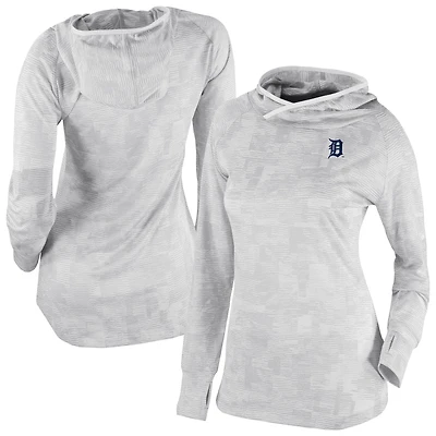 Women's Columbia White Detroit Tigers Omni-Wick Sunday Ball Raglan Pullover Hoodie