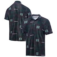 Men's Reyn Spooner  Black Hawaii Rainbow Warriors Pua Performance Polo