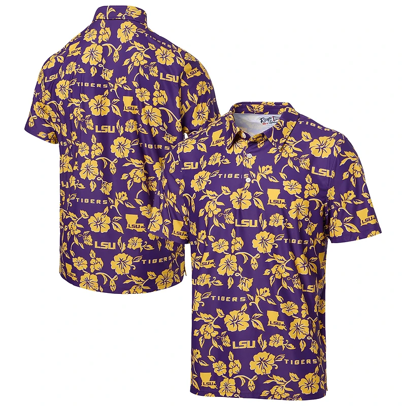 Men's Reyn Spooner  Purple LSU Tigers Pua Performance Polo