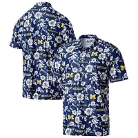 Men's Reyn Spooner  Navy Michigan Wolverines Pua Performance Polo