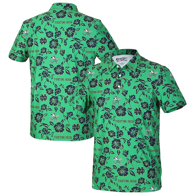 Men's Reyn Spooner  Kelly Green Notre Dame Fighting Irish Pua Performance Polo