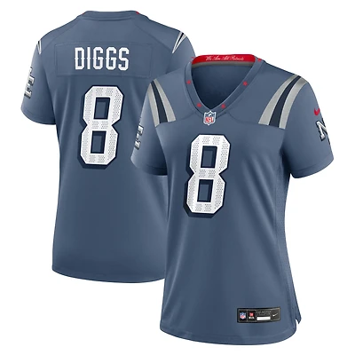 Women's Nike Stefon Diggs Storm Blue New England Patriots 2025 Rivalries Collection Game Jersey