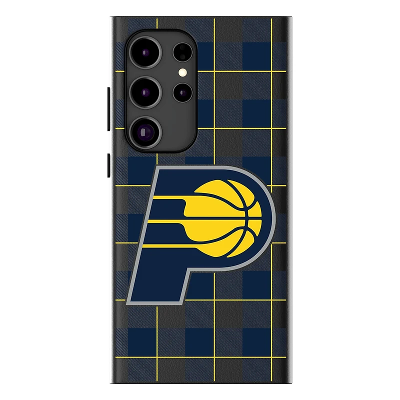 Keyscaper Indiana Pacers Plaid Galaxy Magnetic Bump Case