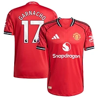 Men's adidas Alejandro Garnacho Red Manchester United Home 2025/26 Authentic Player Jersey
