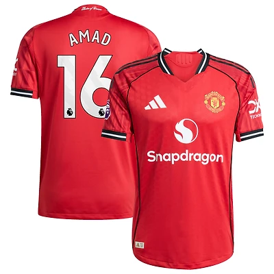 Men's adidas Amad Diallo Red Manchester United Home 2025/26 Authentic Player Jersey