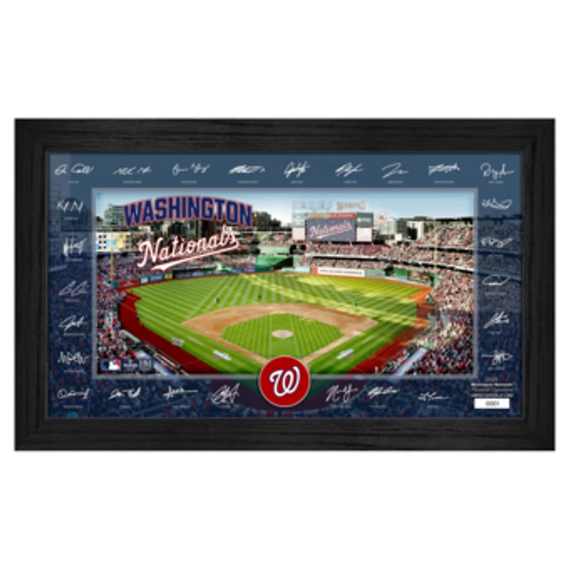 Highland Mint Washington Nationals Framed 12" x 20" 2025 Signature Field Photograph - Facsimile Signatures - Limited Edition of 5,000