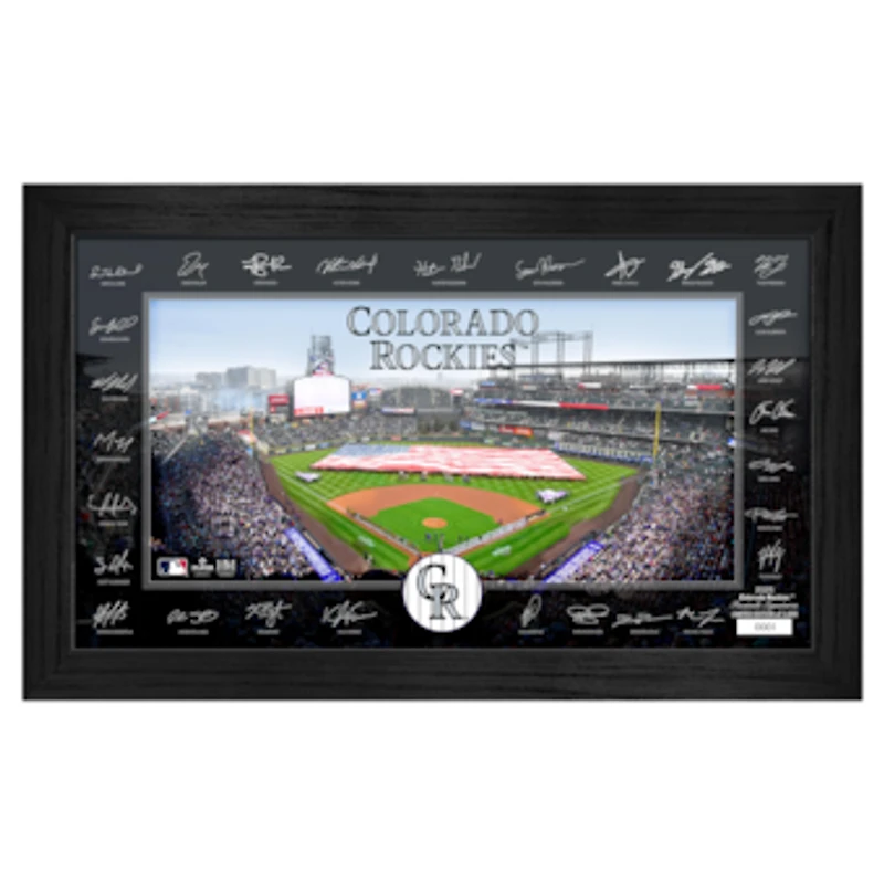 Highland Mint Colorado Rockies Framed 12" x 20" 2025 Signature Field Photograph - Facsimile Signatures - Limited Edition of 5,000