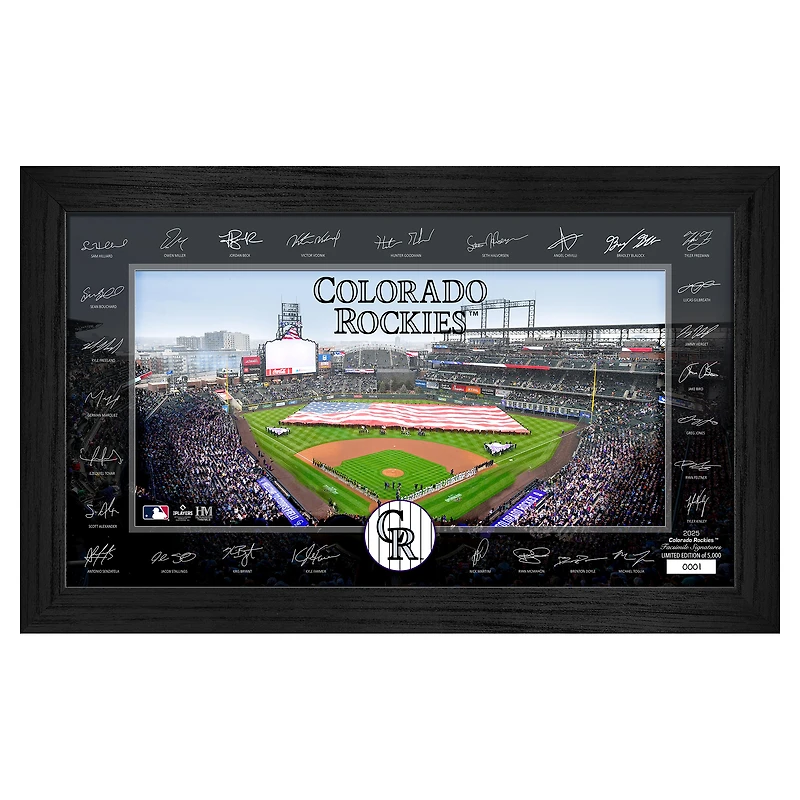 Highland Mint Colorado Rockies Framed 12" x 20" 2025 Signature Field Photograph - Facsimile Signatures - Limited Edition of 5,000