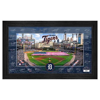 Highland Mint Detroit Tigers Framed 12" x 20" 2025 Signature Field Photograph - Facsimile Signatures - Limited Edition of 5,000