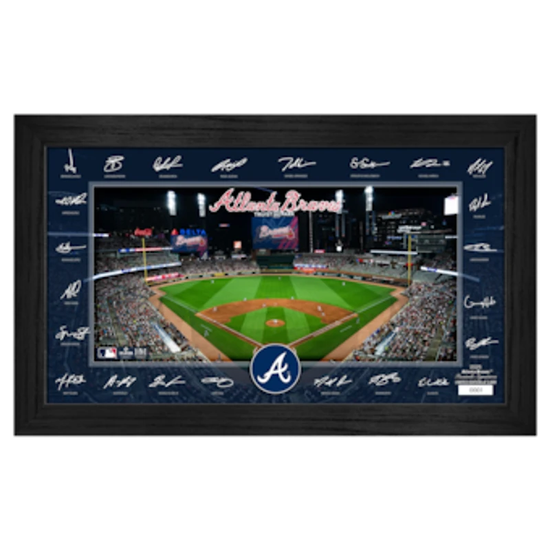 Highland Mint Atlanta Braves Framed 12" x 20" 2025 Signature Field Photograph - Facsimile Signatures - Limited Edition of 5,000