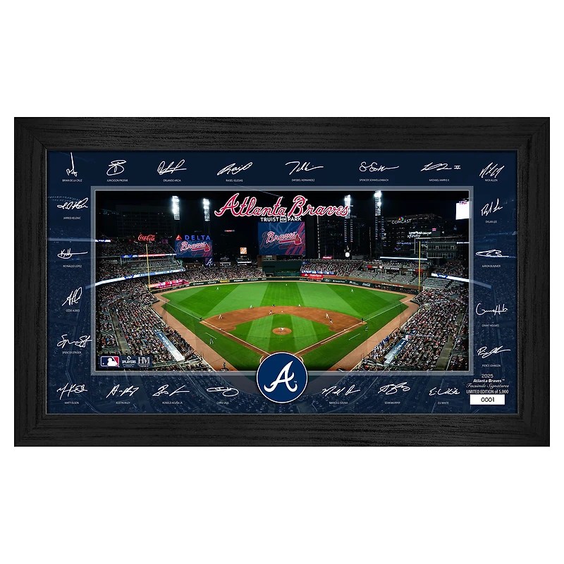Highland Mint Atlanta Braves Framed 12" x 20" 2025 Signature Field Photograph - Facsimile Signatures - Limited Edition of 5,000