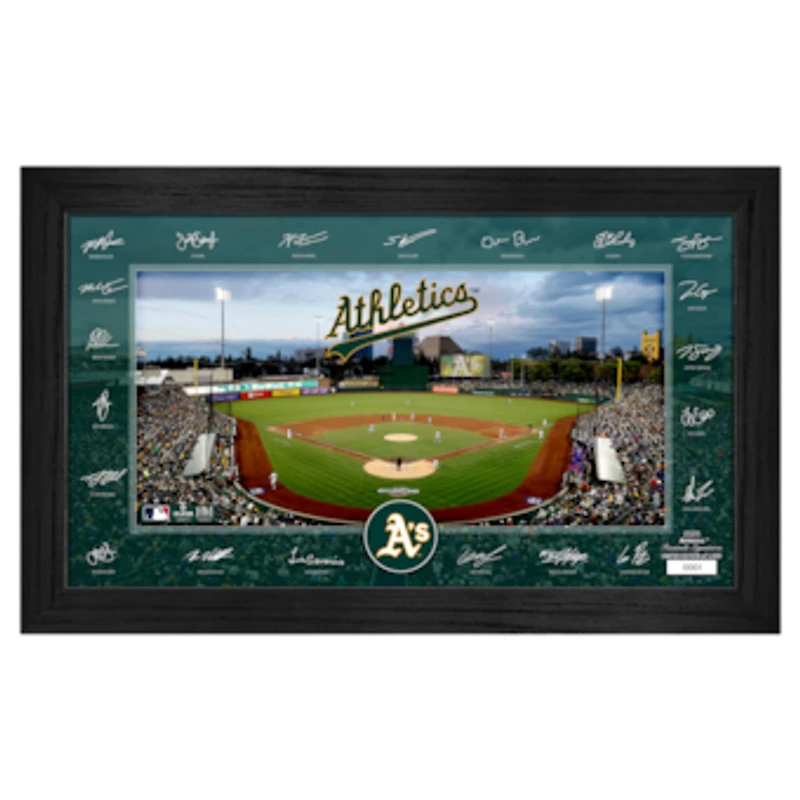 Highland Mint Athletics Framed 12" x 20" 2025 Signature Field Photograph - Facsimile Signatures - Limited Edition of 5,000