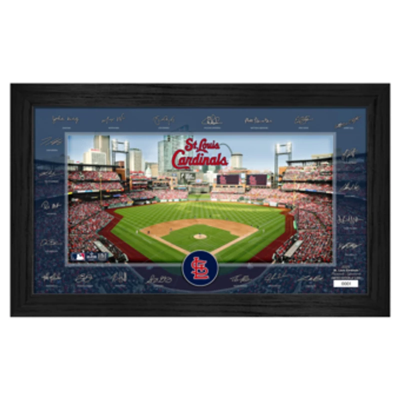 Highland Mint St. Louis Cardinals Framed 12" x 20" 2025 Signature Field Photograph - Facsimile Signatures - Limited Edition of 5,000